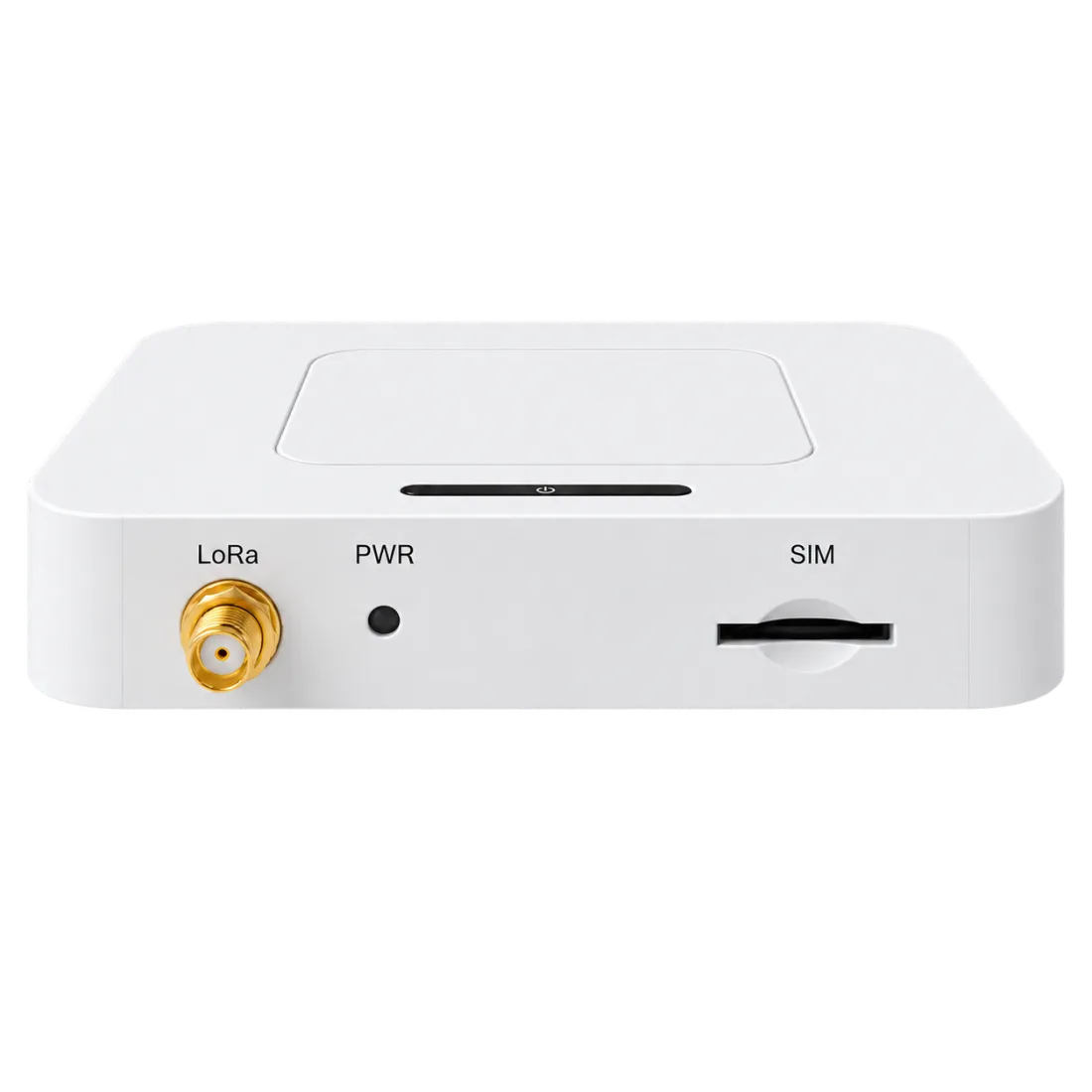 Front view of the white GD61x indoor LoRaWAN gateway