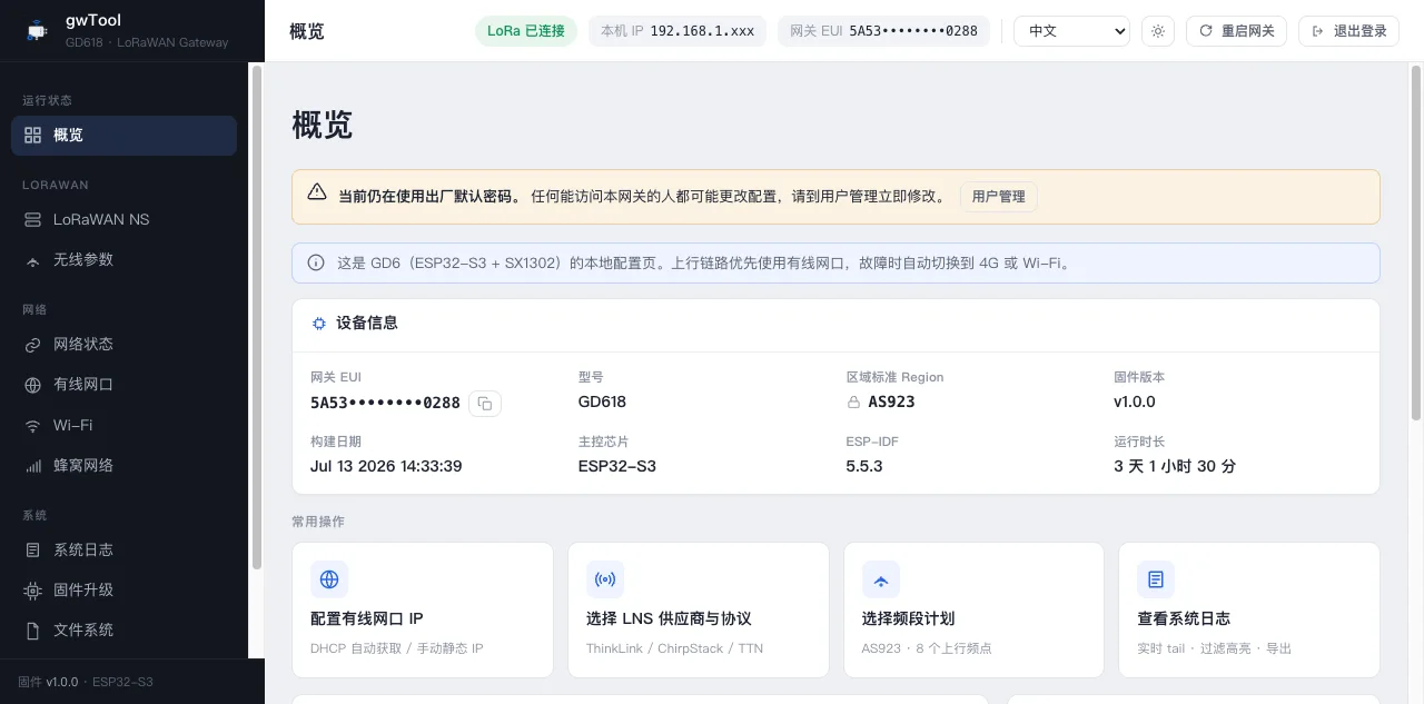 GD6 中文 Web 控制台系统概览
