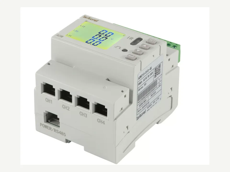 ADW2xx 多回路電力儀表實物圖，已通過 ThinkLink EdgeBus 對接