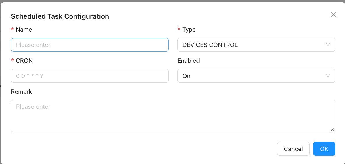 Scheduled Task Configuration