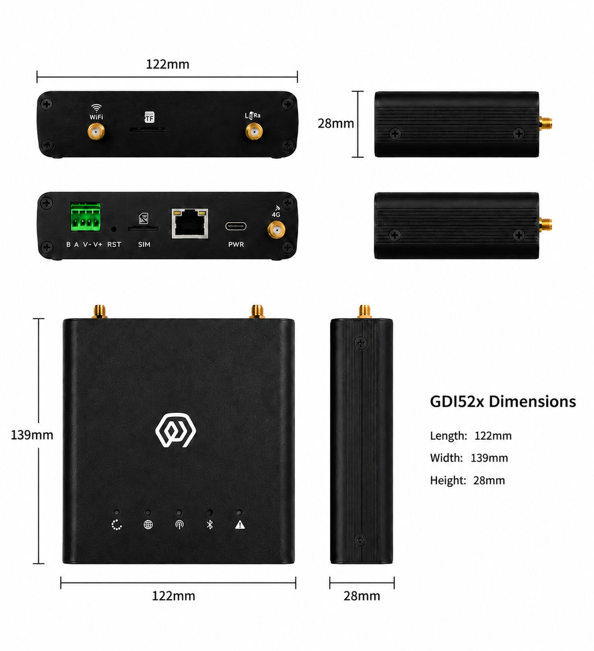 GDI52 产品尺寸图