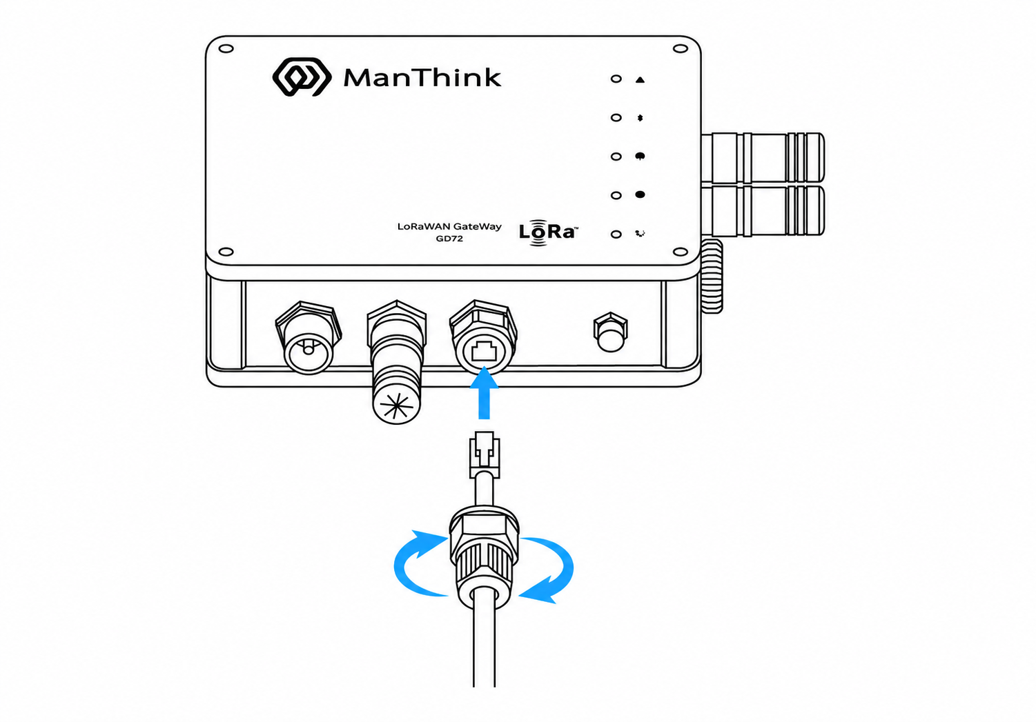 GD72 network cable installation step two